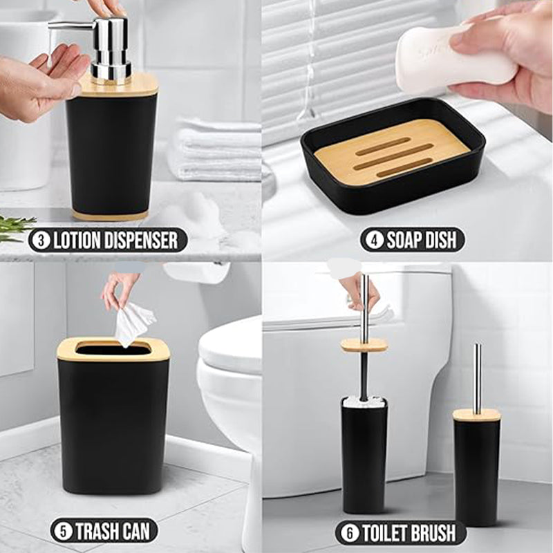 Accessoires de Salle de Bain Sophistiqués : Ensemble de 6 Pièces pour un Look Modern