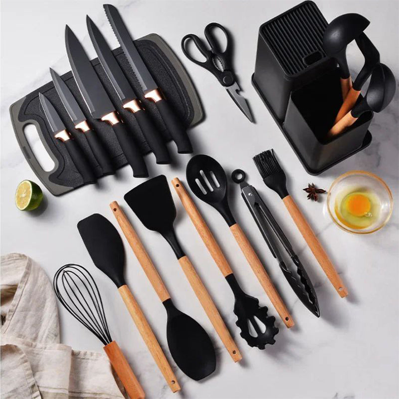 Ensemble d'Outils de Cuisine 18 Pièces : L'Équipement Essentiel pour Votre Cuisine