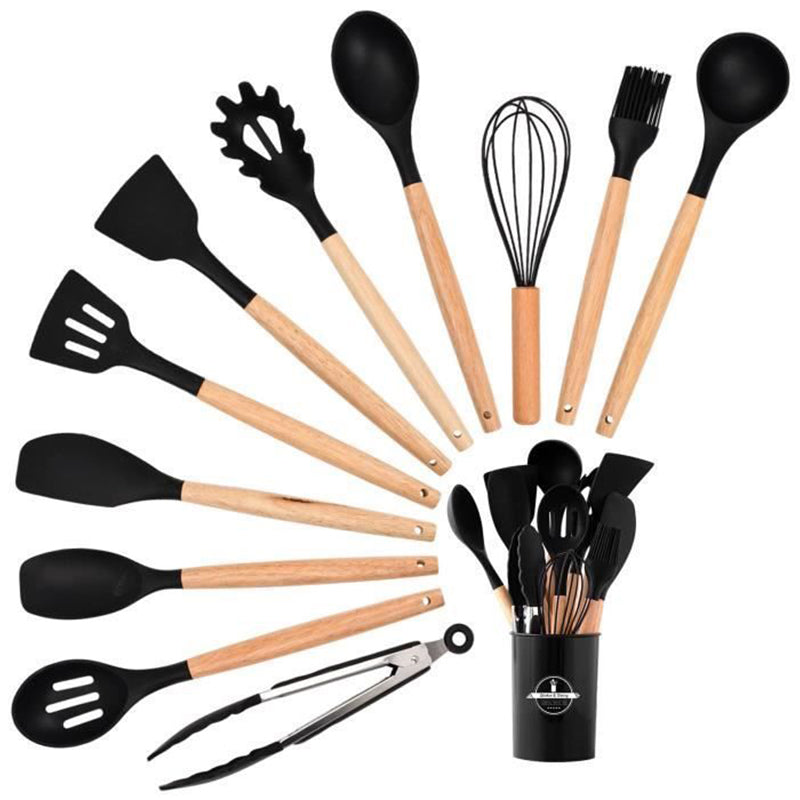 Lot de 12 Ustensiles de Cuisine en Silicone