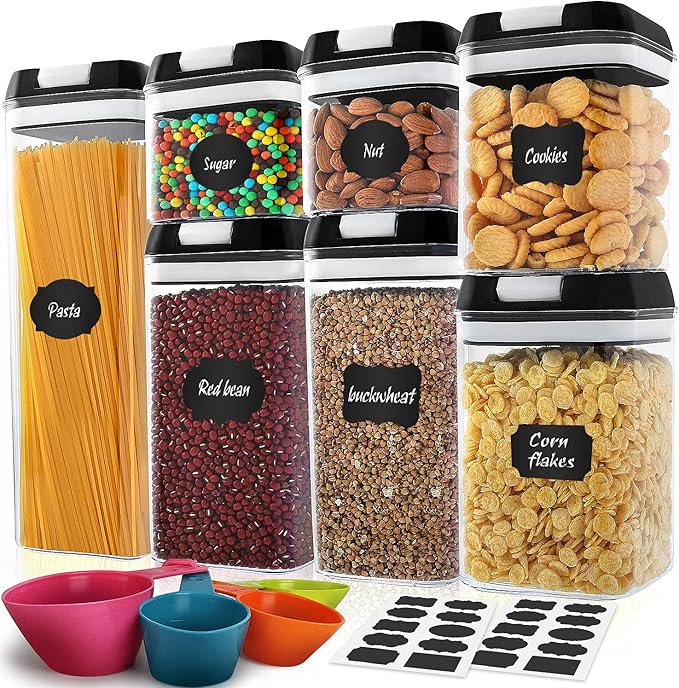 Lot de 7 Contenants Hermétiques pour Aliments : Organisation et Fraîcheur Garanties