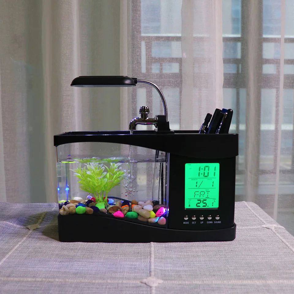 Mini Aquarium LCD USB : Élégance et Praticité pour Votre Espace de Vie