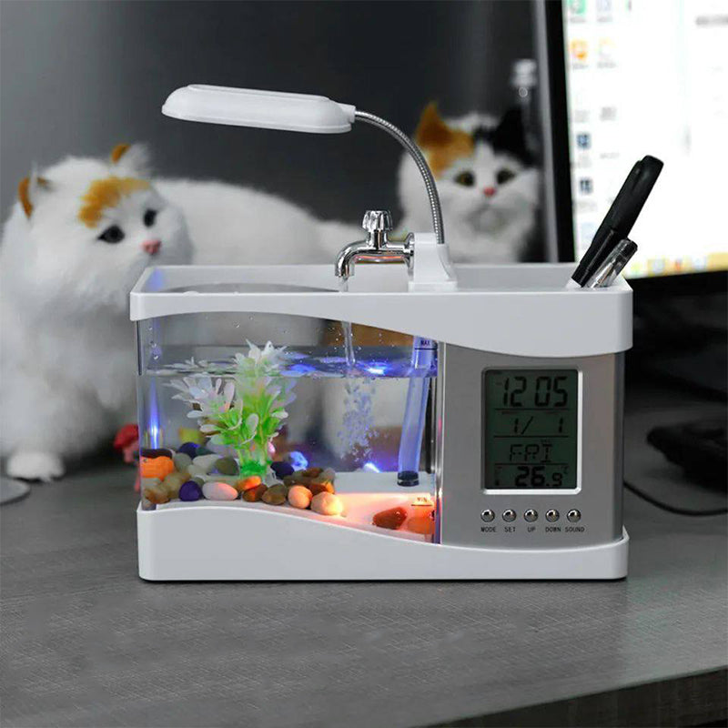 Mini Aquarium LCD USB : Élégance et Praticité pour Votre Espace de Vie