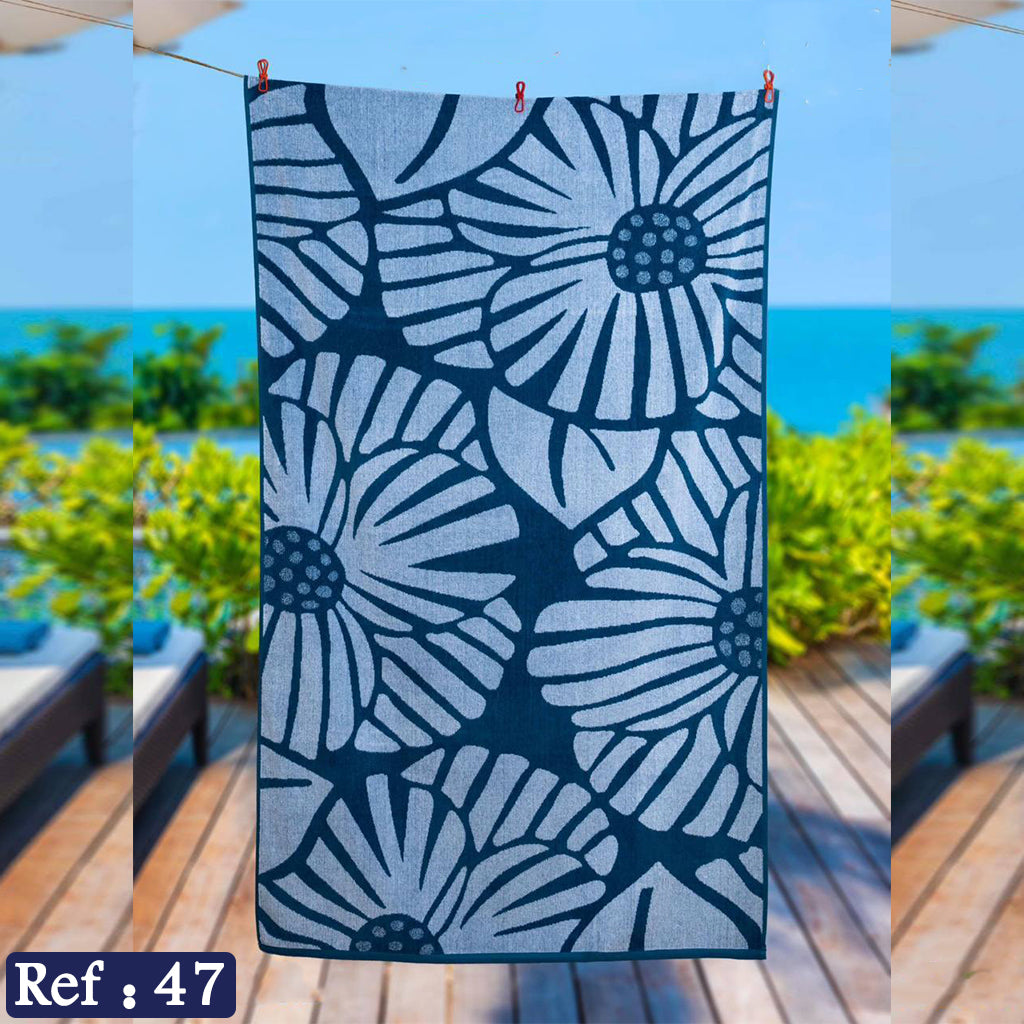 Serviette de plage aux formes merveilleuses grande taille 90x160cm