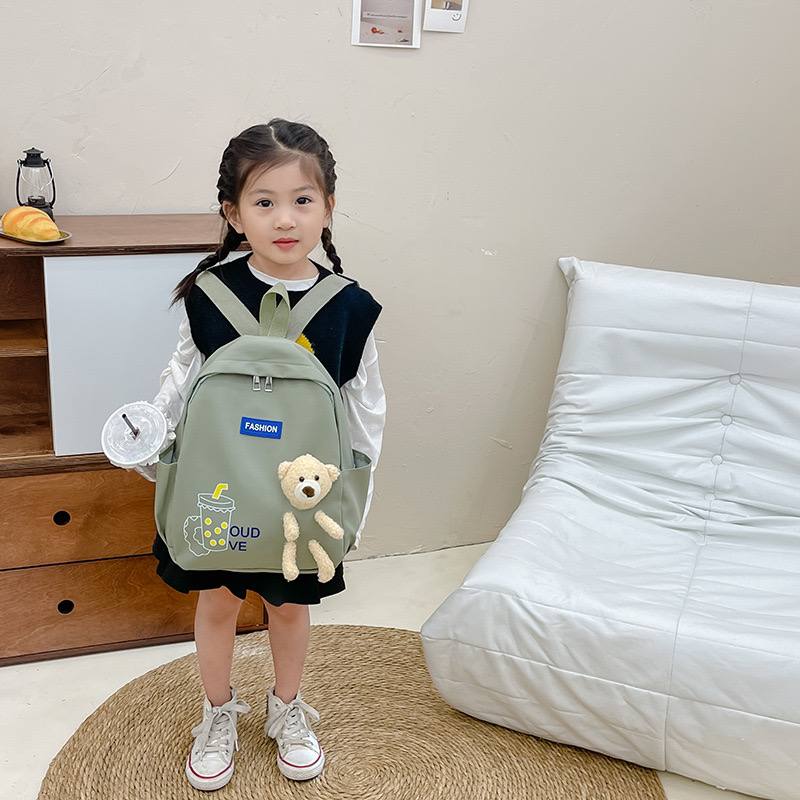 Cartable Maternelle avec Nounours Mignon : Confort et Style Imperméable pour Petits Écoliers