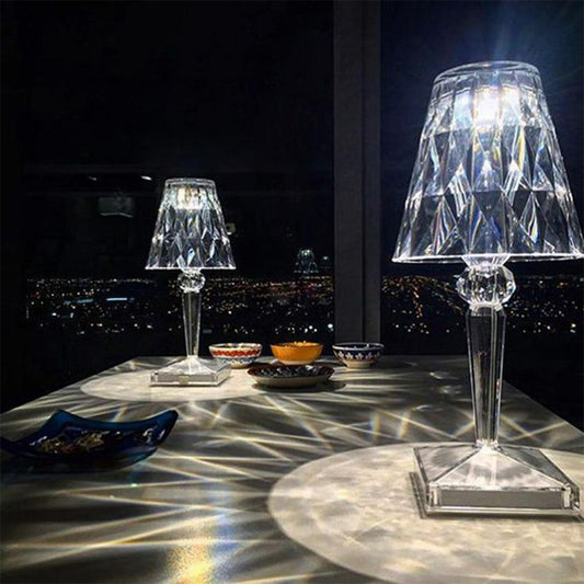 Lampe de table LED cristal