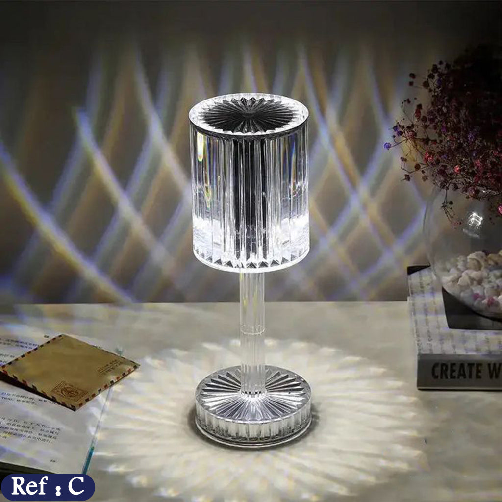 Lampe de table LED cristal