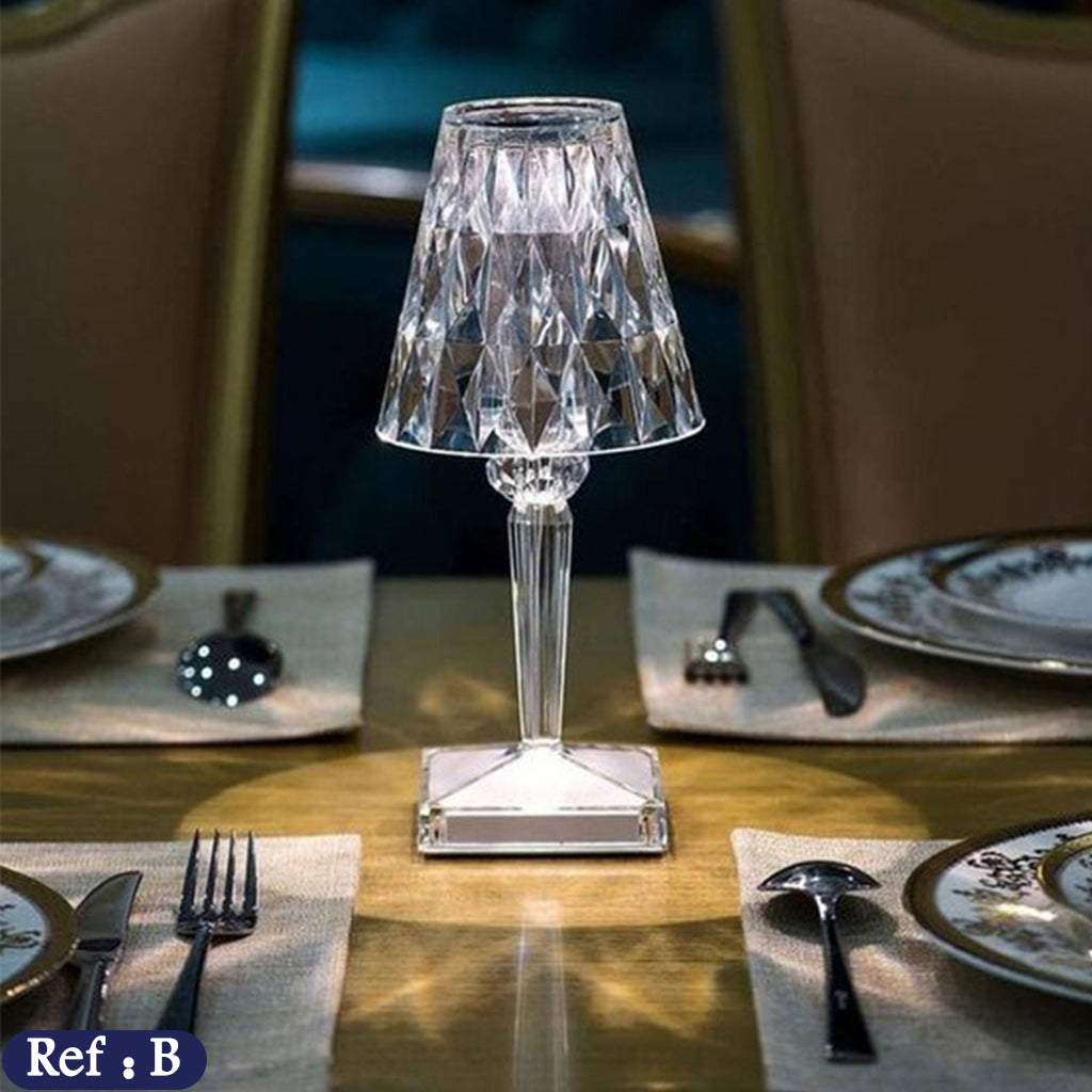 Lampe de table LED cristal