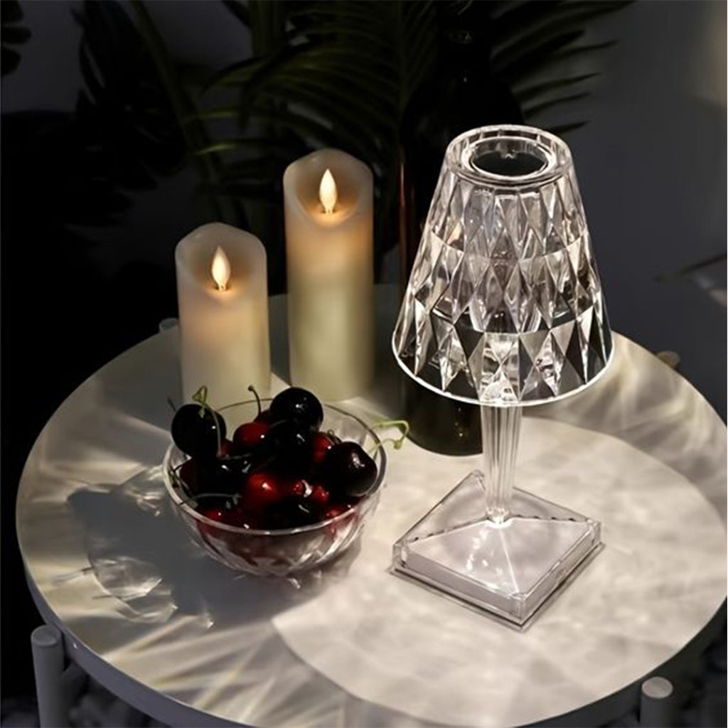 Lampe de table LED cristal