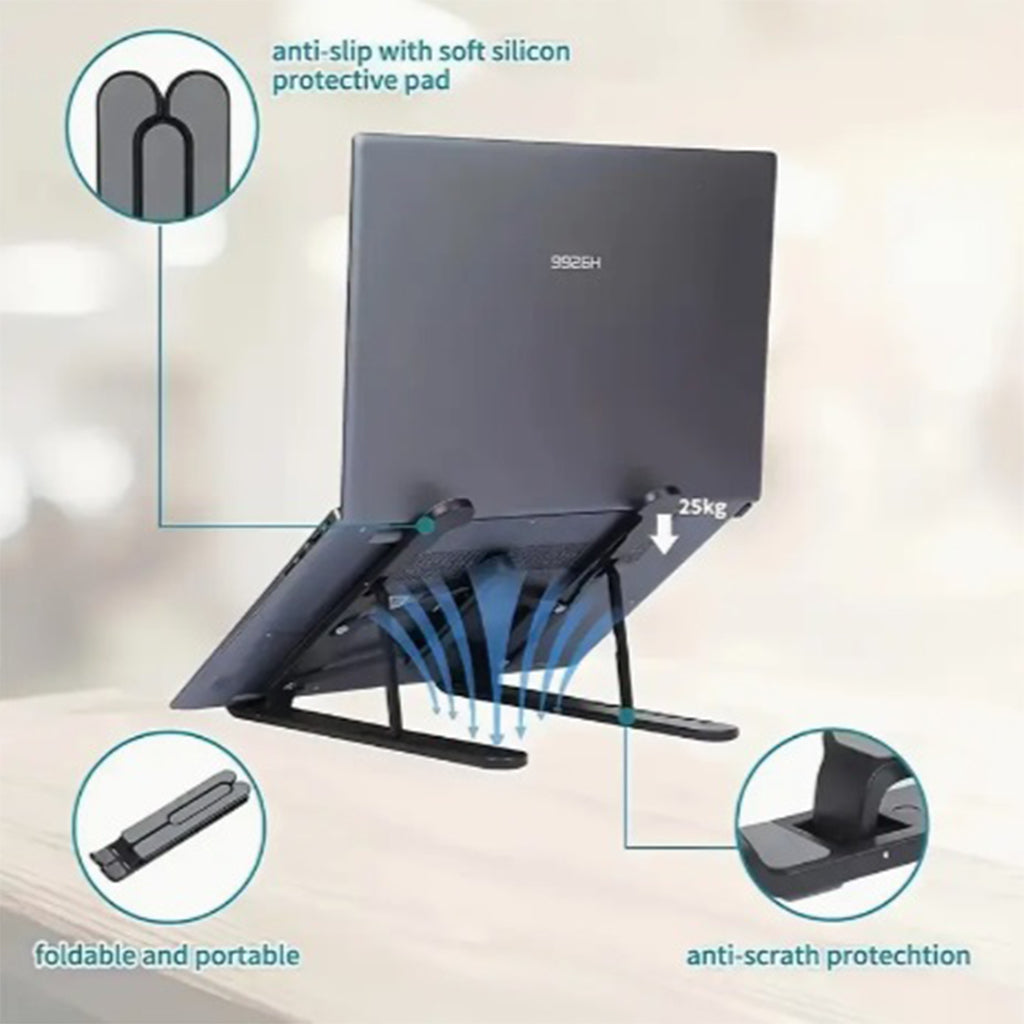 Support pliable et réglable pour tablette, téléphone et ordinateur portable