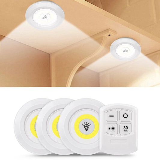 Lampes LED brillantes avec télécommande LED Light COB Under Cabinet Light Night Light Wireless Remote Control