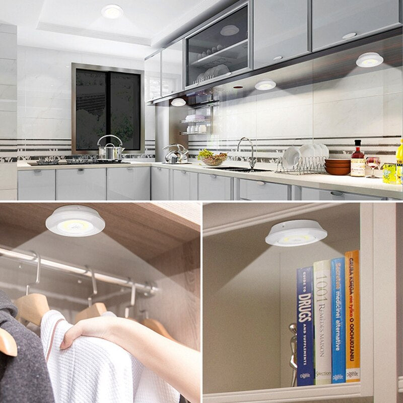 Lampes LED brillantes avec télécommande LED Light COB Under Cabinet Light Night Light Wireless Remote Control